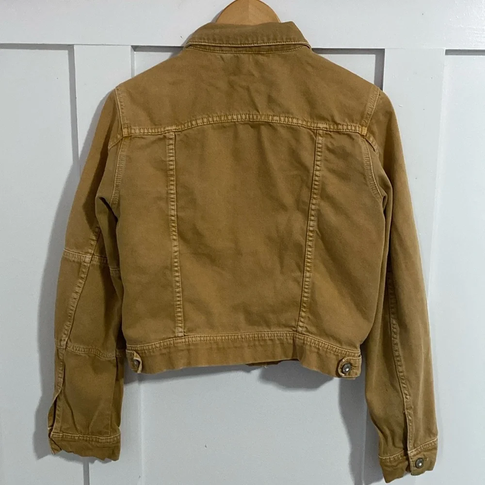 Free People Rumors Denim Jacket Warm Sands Womens Small - Picture 5 of 12